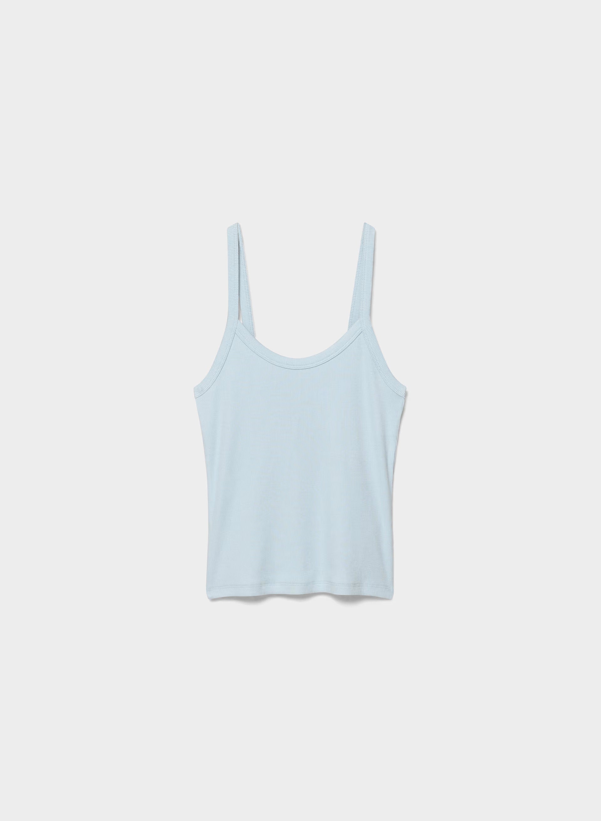 HomeStretch™ Rib Spectrum Cami Tank - DEW BLUE