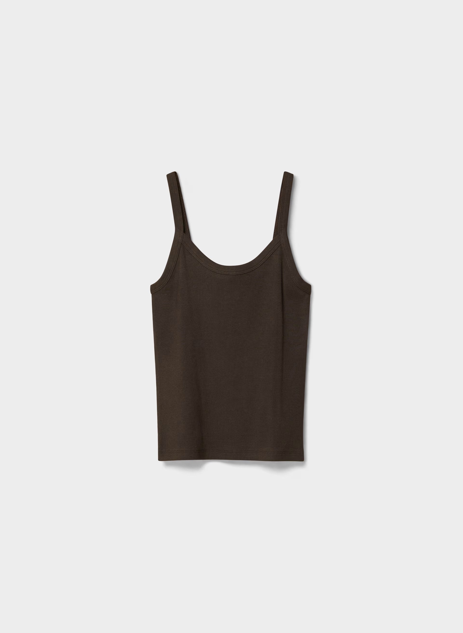 HomeStretch™ Rib Spectrum Cami Tank - CACAO NIB BROWN