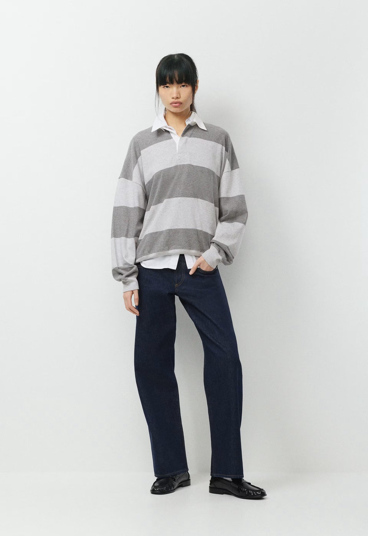 Mighty Cotton™ Lomu Polo - HTHR CHRM/ HTHR DK GRY
