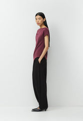 InterLock Cotton Script Top - GALA PLUM