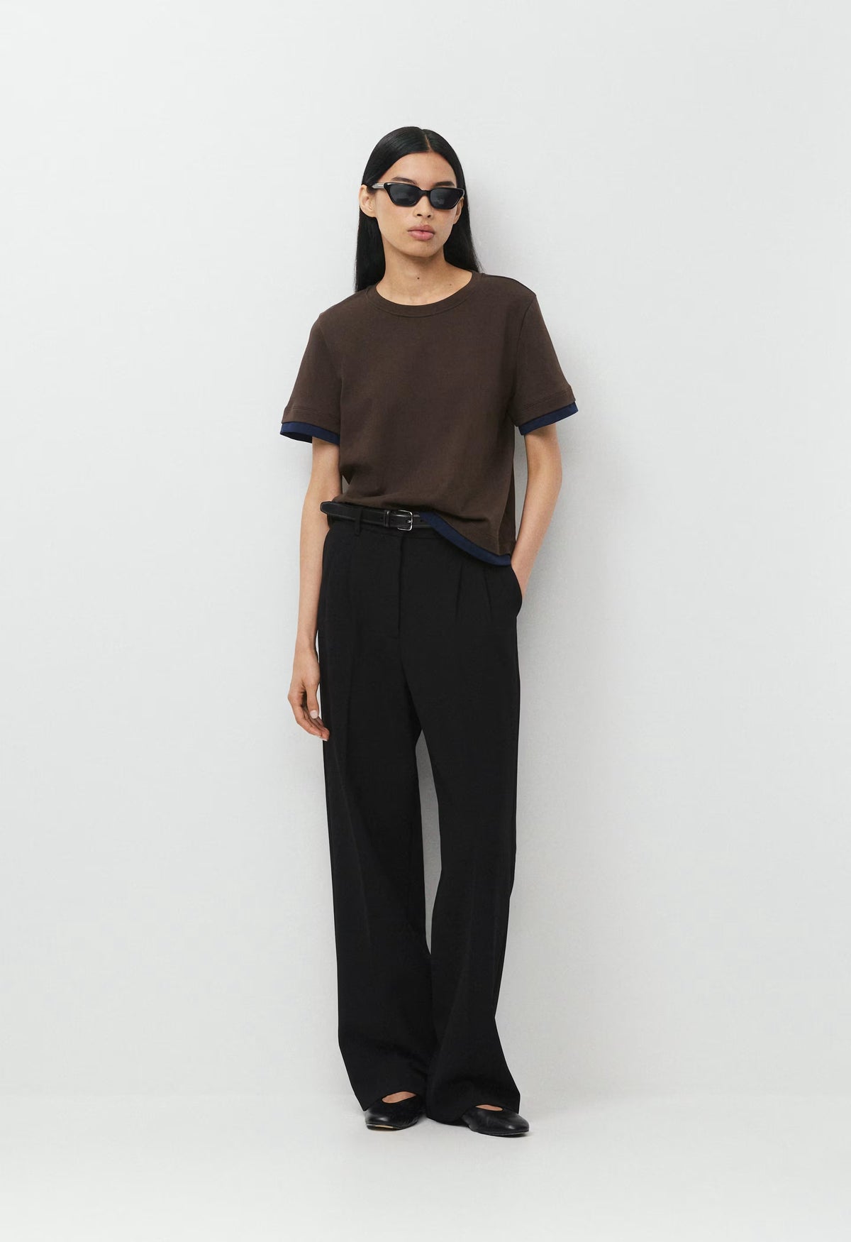 InterLock Cotton Function T-Shirt - CACAO NB BROWN/AD NAVY