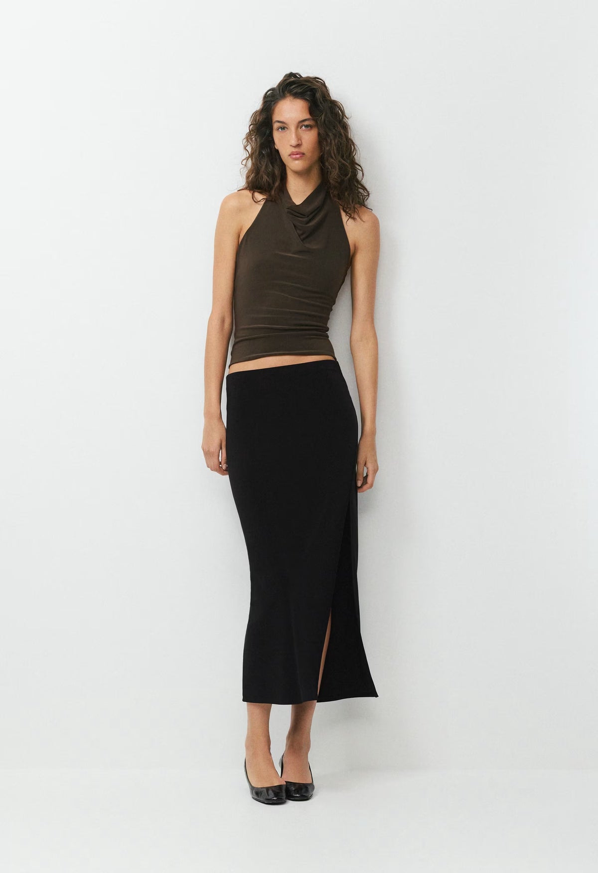 Smooth Matter™ Tower Halter Top - CACAO NIB BROWN