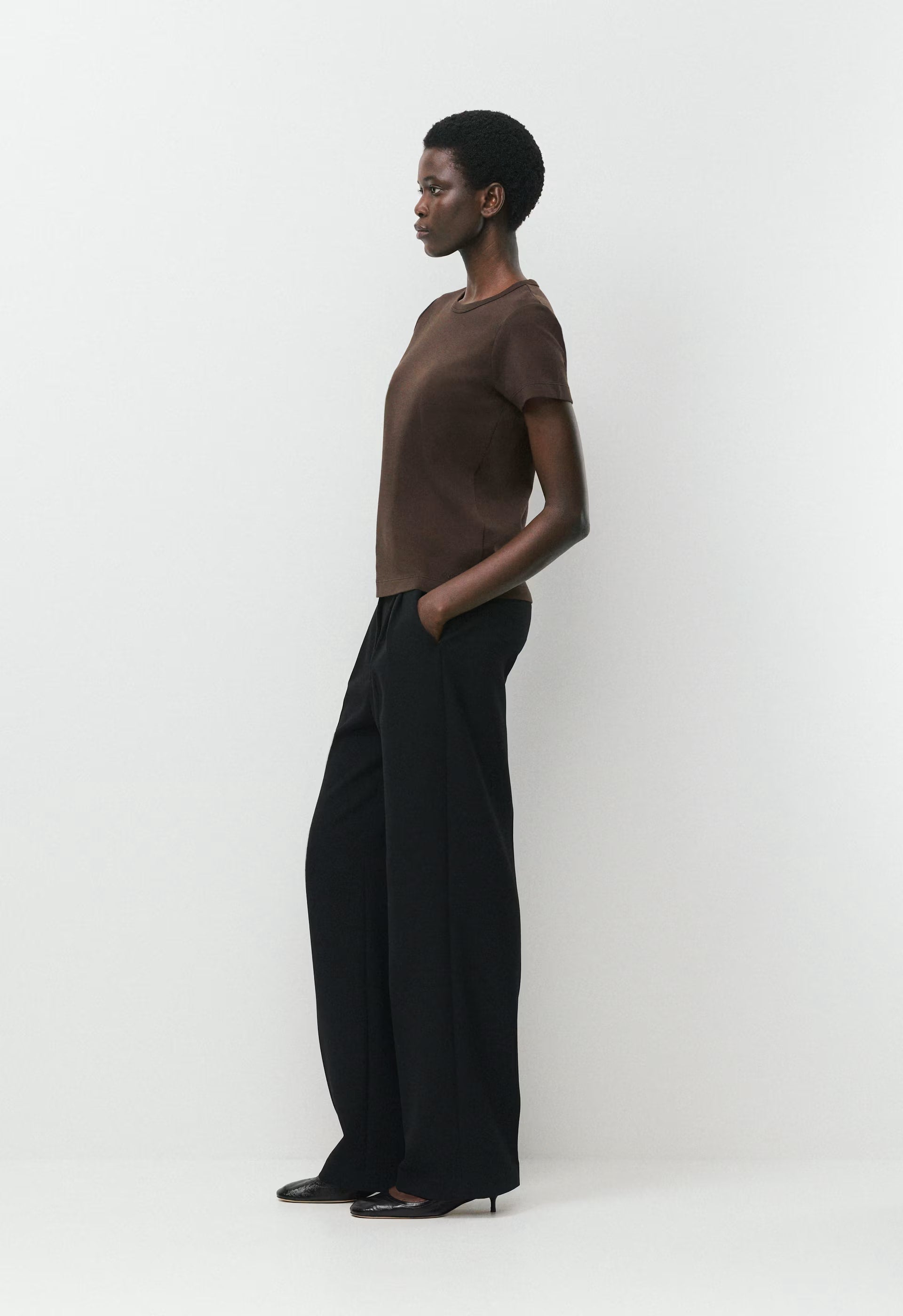 InterLock Cotton Wirth T-Shirt - CACAO NIB BROWN