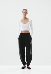 BUTTER Focal Wrap Longsleeve - BRIGHT WHITE