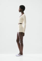 BUTTER Focal Wrap Longsleeve - SEASIDE CREAM