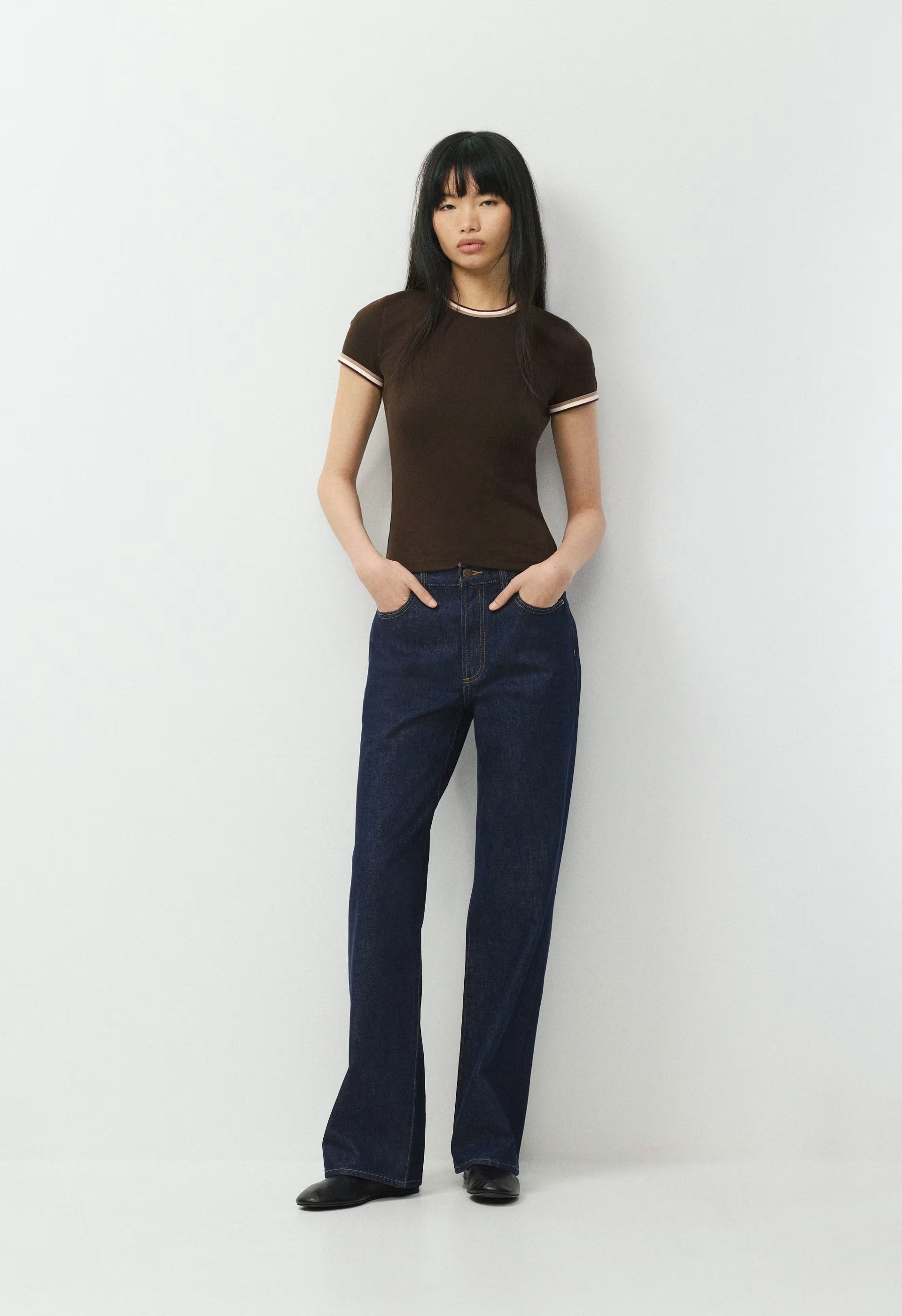 HomeStretch™ Rib Tune T-Shirt - CACAO NB BROWN/MULTI