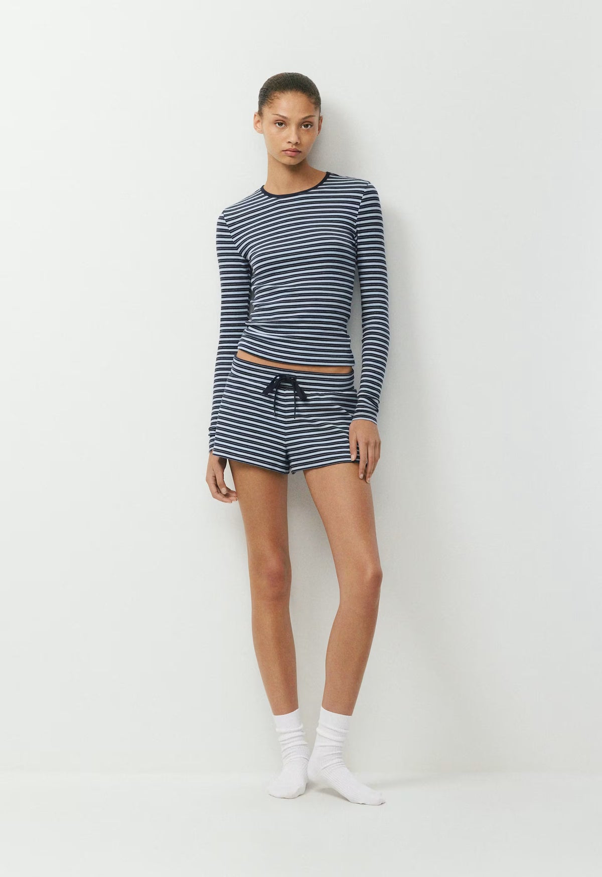 HomeStretch™ Rib Solo Longsleeve - ADMRL NAVY/RIPPLE BLUE