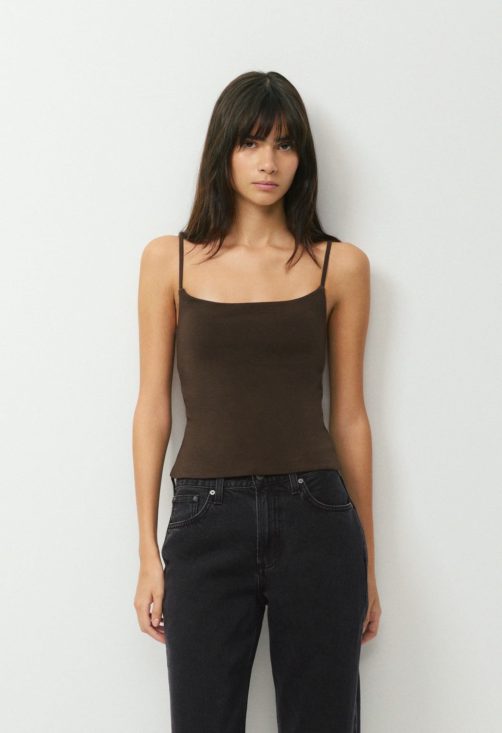 HomeStretch™ Smooth Capsule Comfort Tank - CACAO NIB BROWN