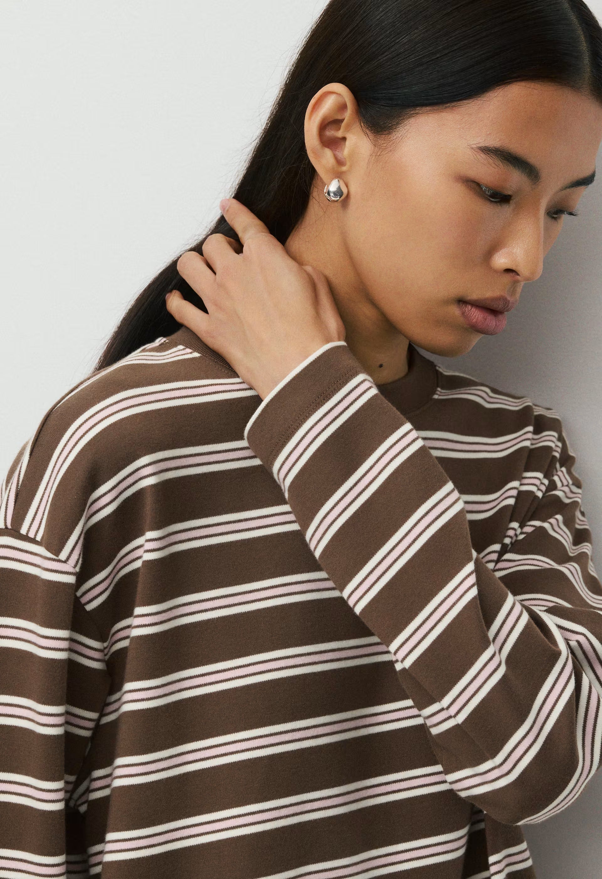 InterLock Cotton Steps Longsleeve - AMRCN BRWN/CPD PNK
