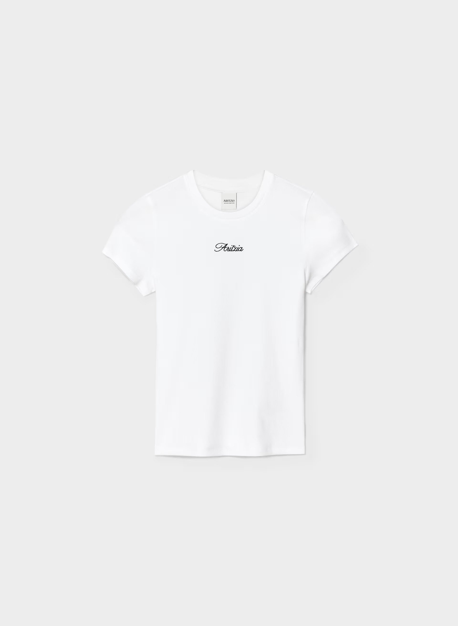 HomeStretch™ Rib Tune T-Shirt - WHITE/BLACK