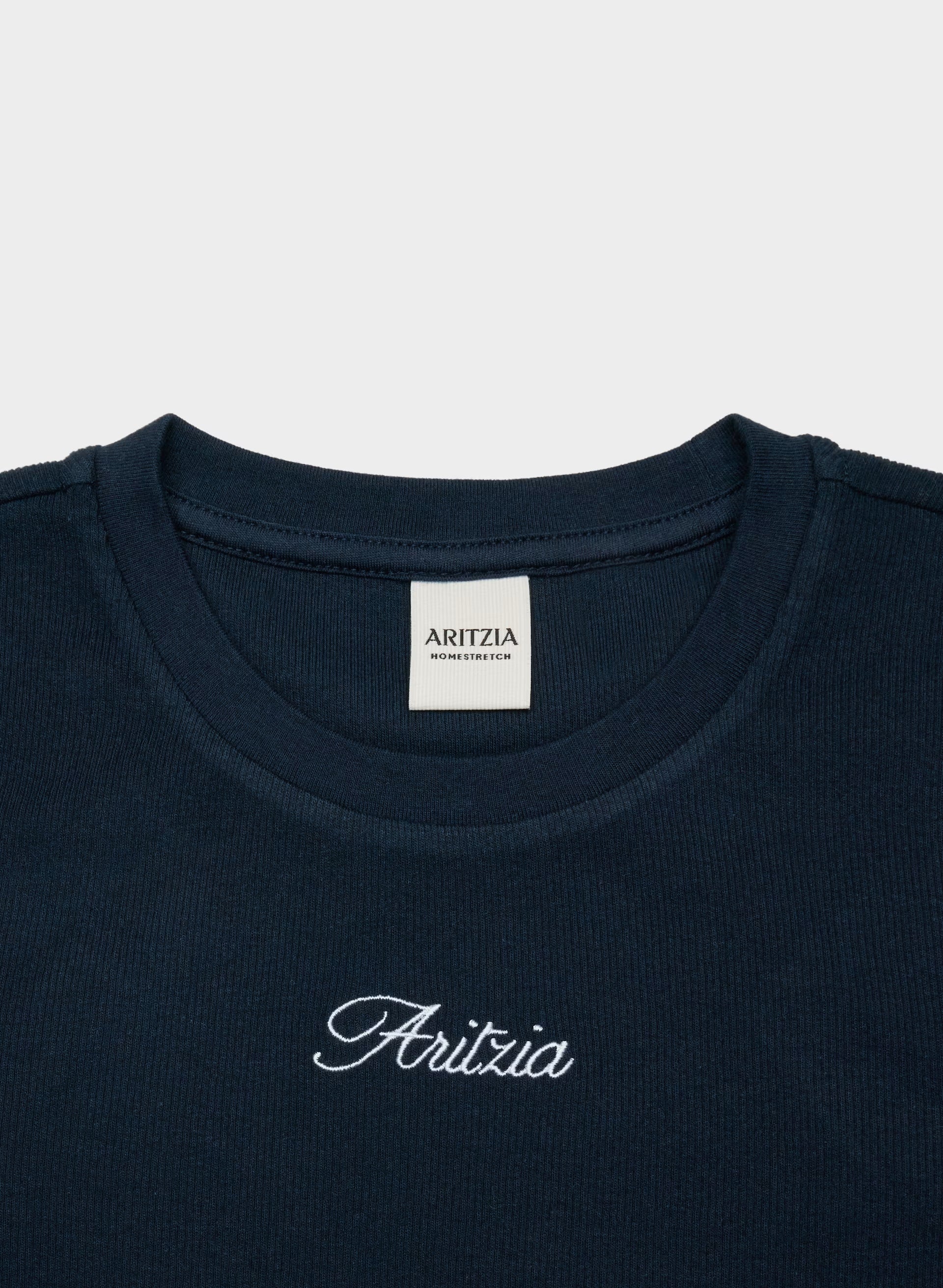 HomeStretch™ Rib Tune T-Shirt - ADMIRAL NAVY/ WHITE