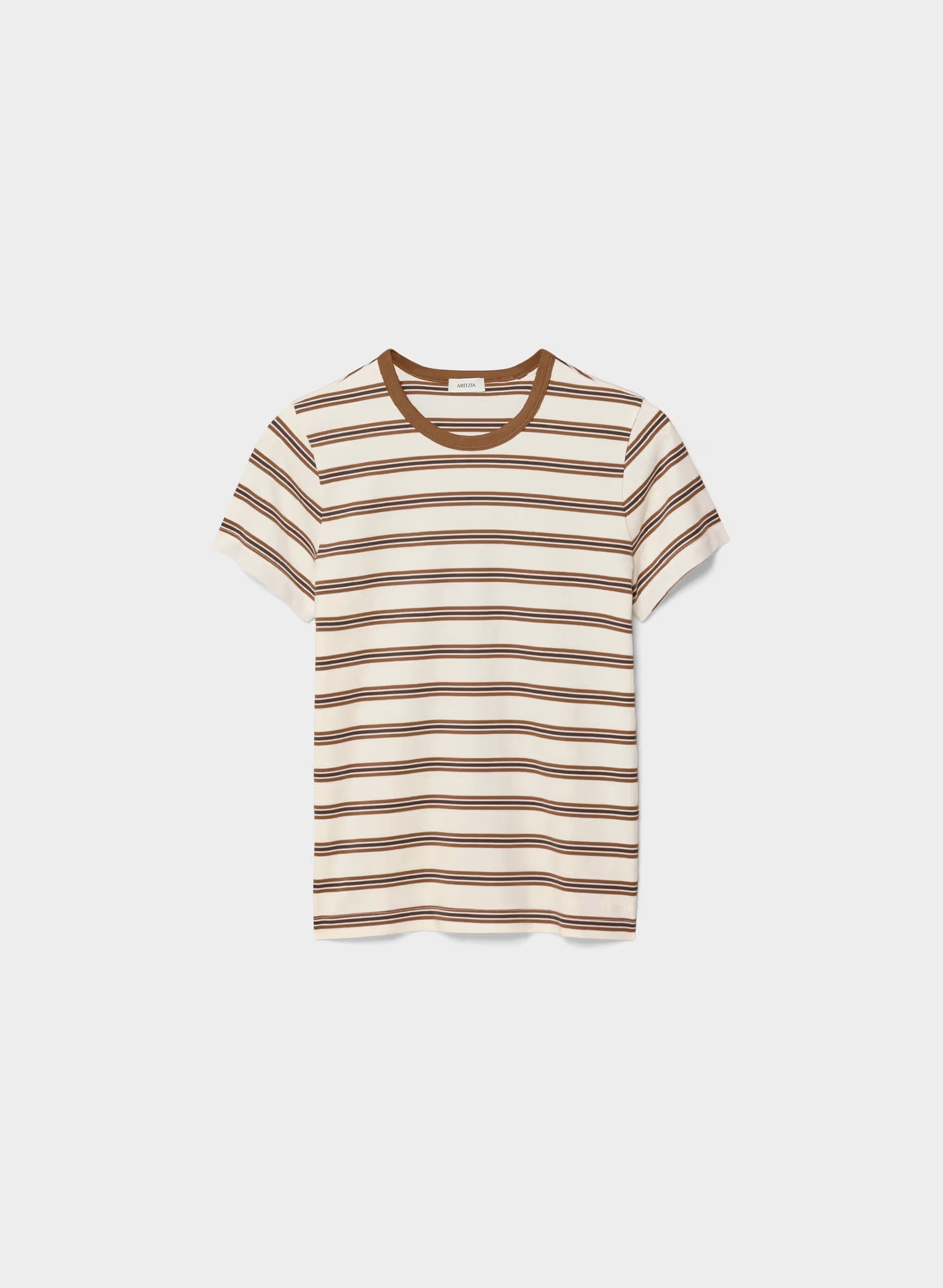 InterLock Cotton Wirth T-Shirt - LT BIRCH/ CHCLTR BRN