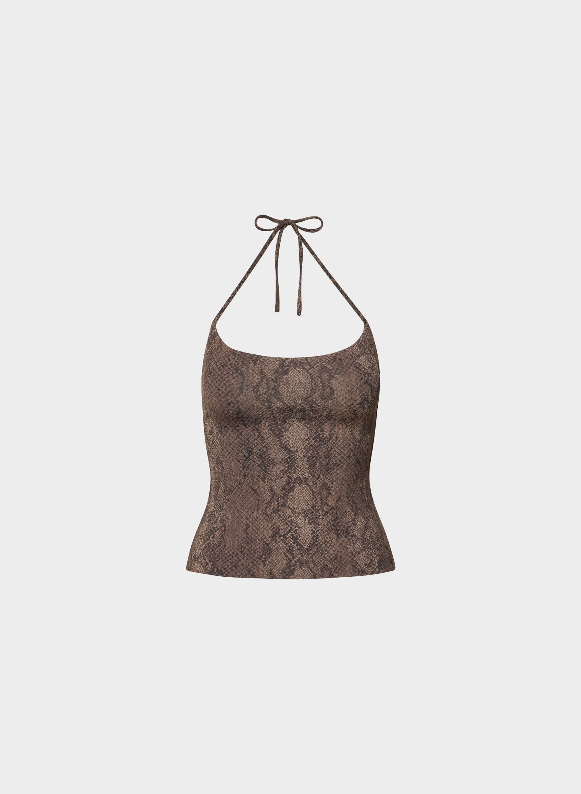 Original Contour Grace Halter Top - RICH MOCHA BRN/ TONAL