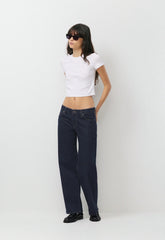 HomeStretch™ Rib Tune Waist T-Shirt - RICH MOCHA BROWN