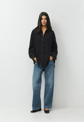 Denim Forum The '80s Comfy Denim Shirt - BLACK EYELINER