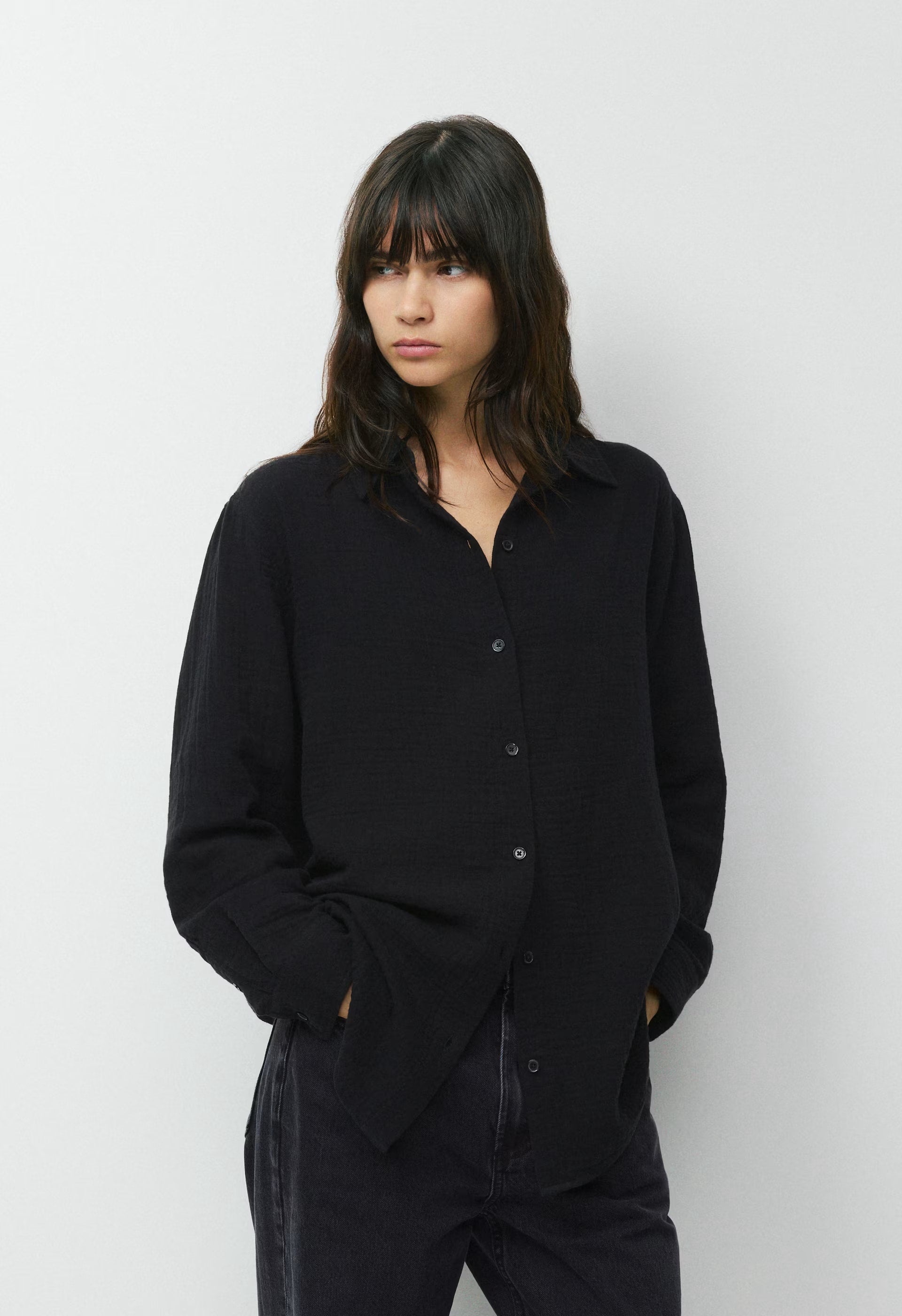 AirPlush Cotton™ Sail Shirt - BLACK