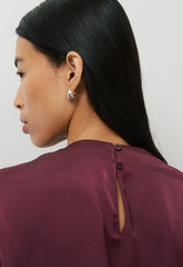 Nominee Satin Blouse - GALA PLUM