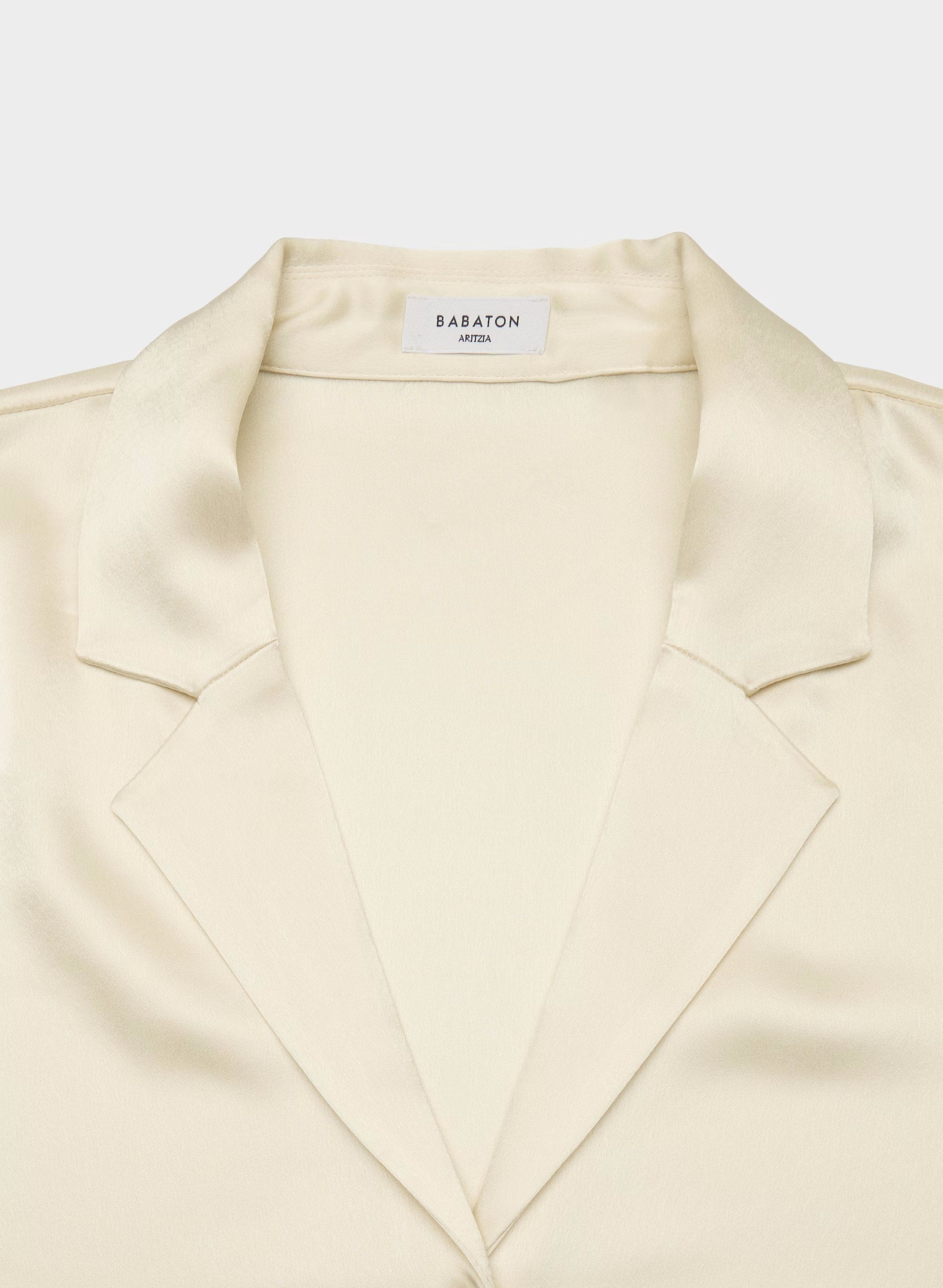 Dover Satin Shirt - SEASIDE CREAM