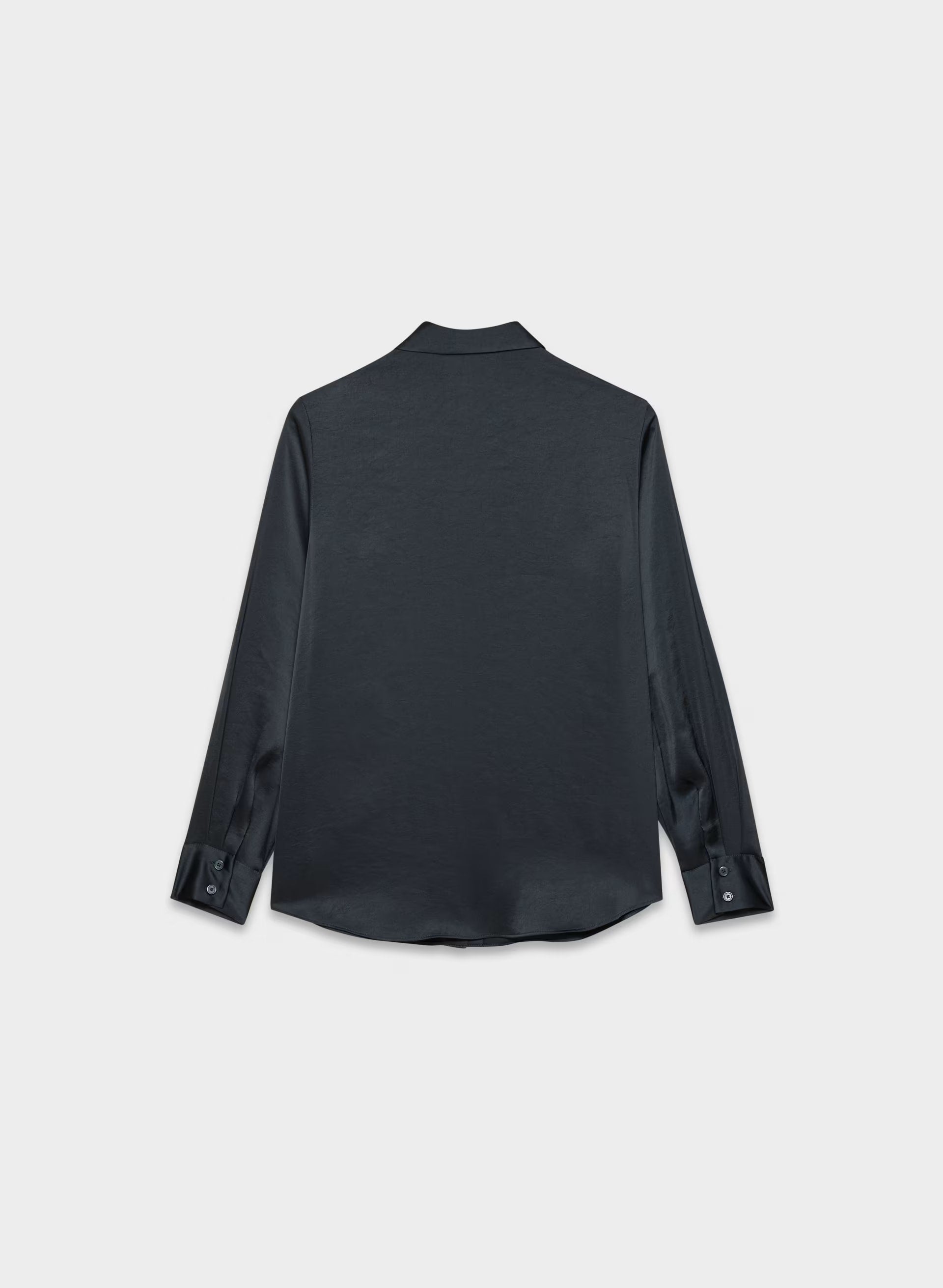 Baker Satin Shirt - DARK NIGHT NAVY