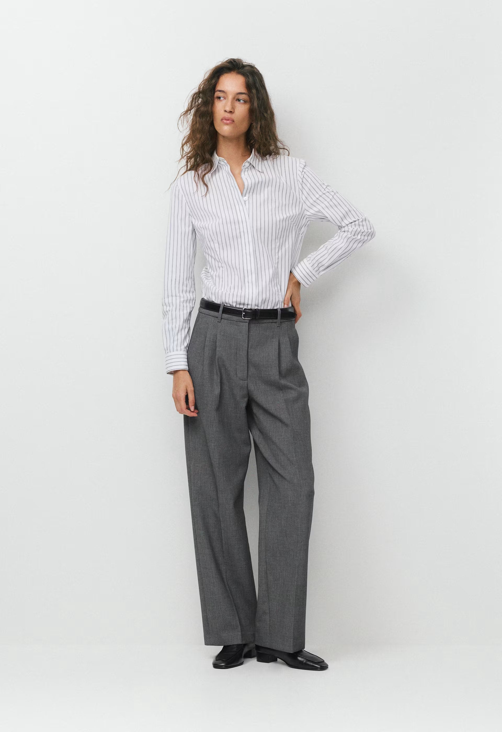 Chronicle Slim Poplin Shirt - MLKSK PK/BRT WT/BRT WT