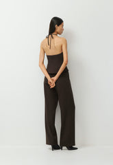 Convention Halter Top - Eversential™ - CACAO NIB BROWN