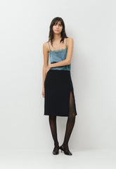 Serif Satin Camisole - BLUE MIRAGE/BL MIRAGE