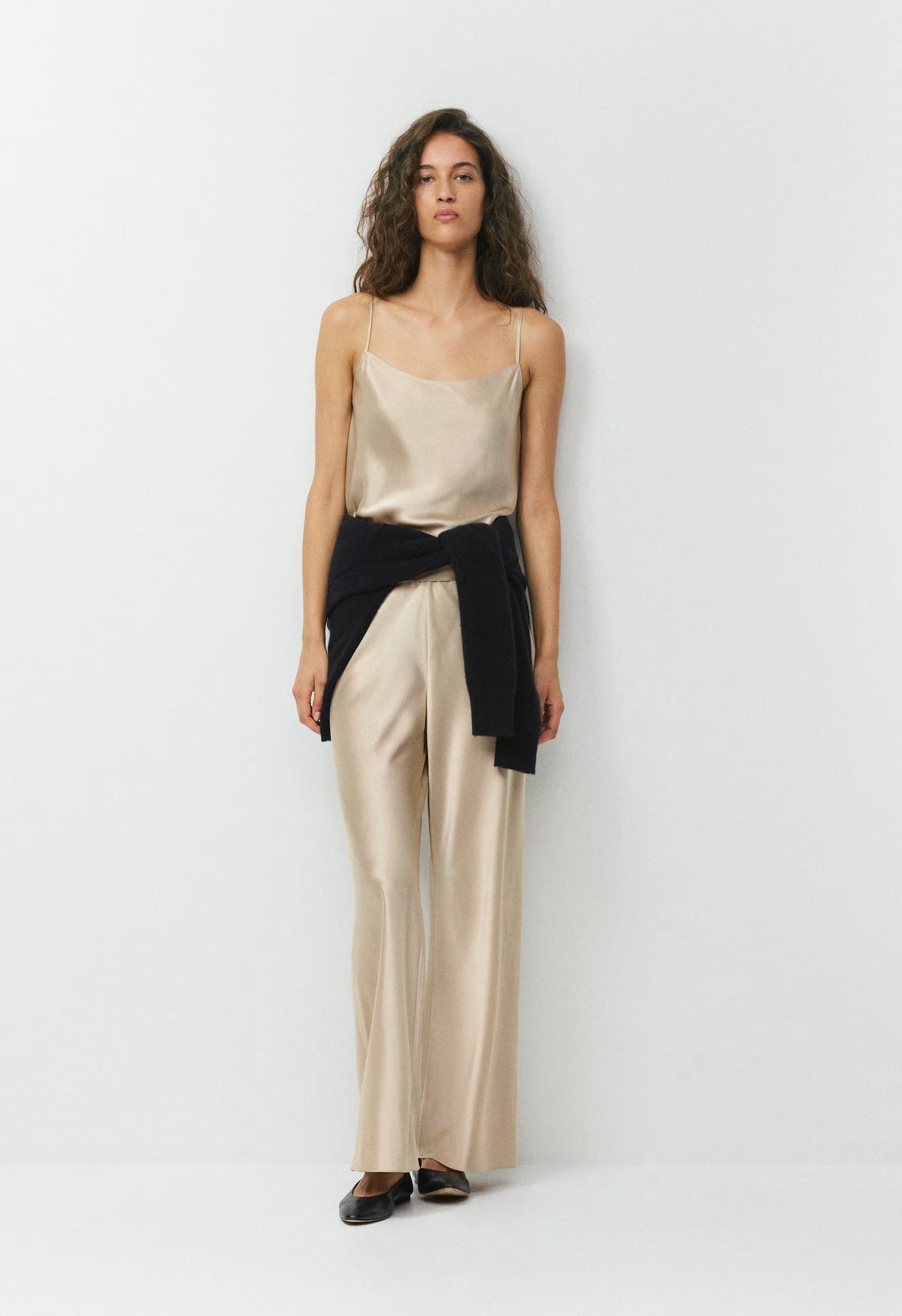 Median Silk Camisole - MARCONA BEIGE