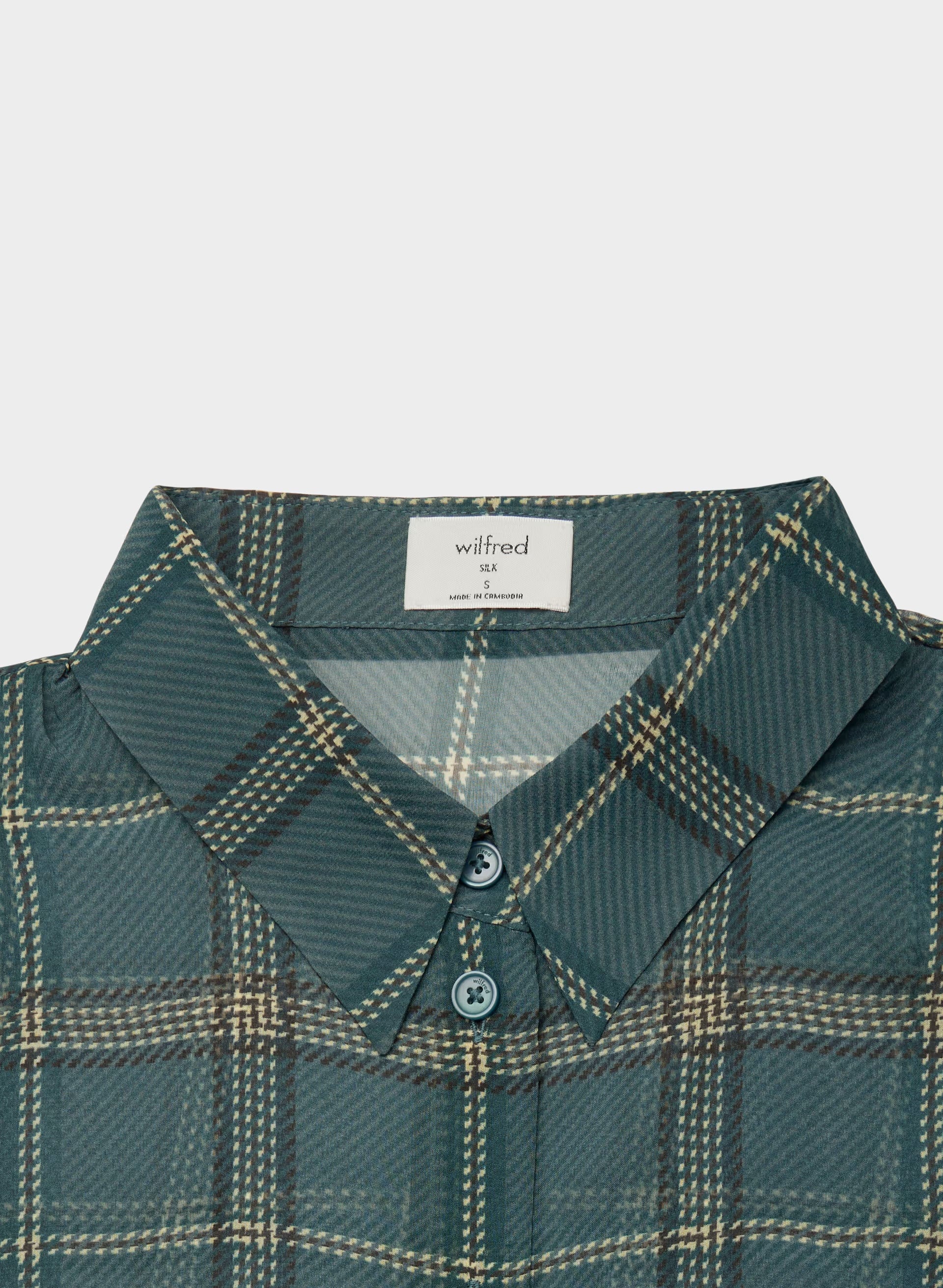 Baker Silk Shirt - BLUE MIRGE/DK NGHT NVY