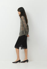 Baker Silk Shirt - DK GREY/ SSIDE CREAM