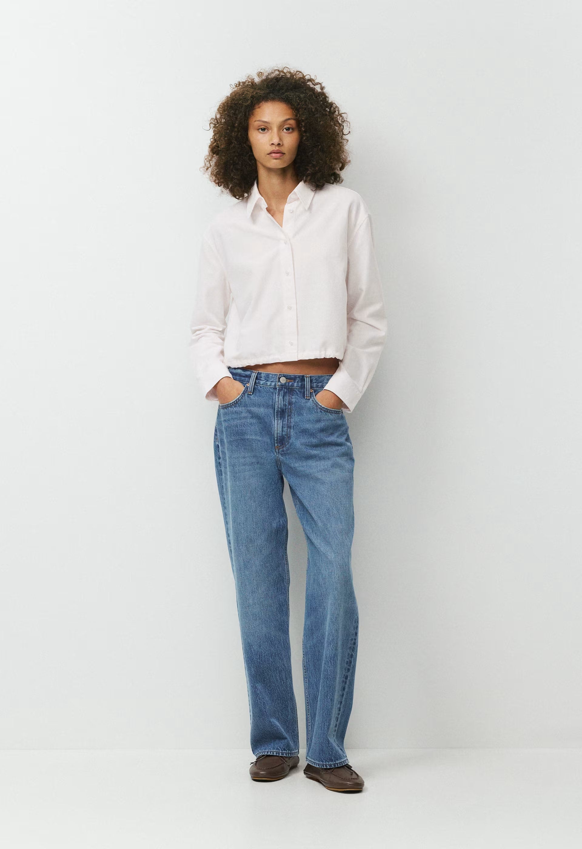 Novella Oxford Shirt - WHITE/MAGNOLIA