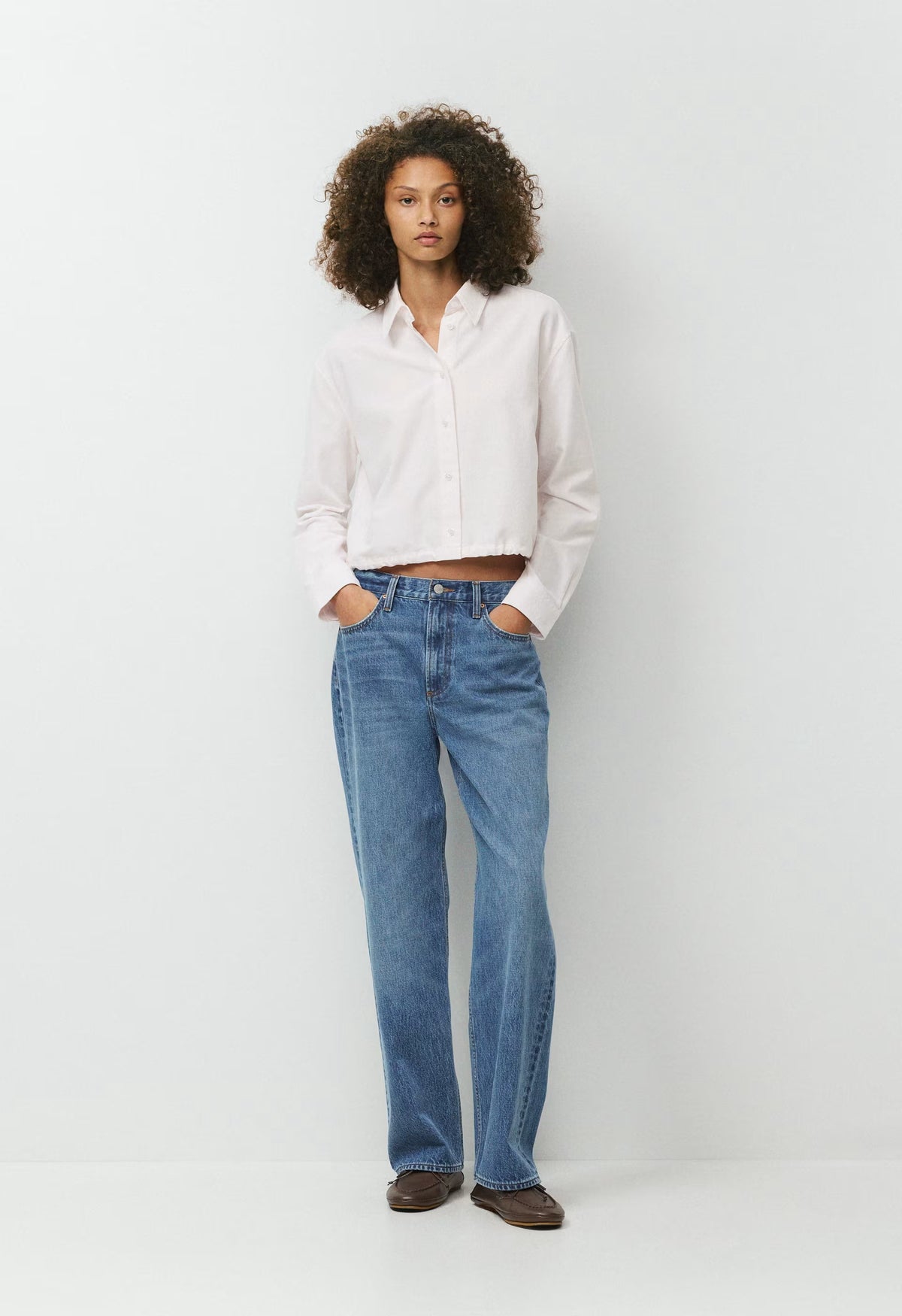 Novella Oxford Shirt - WHITE/MAGNOLIA