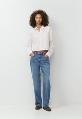Novella Oxford Shirt - WHITE/MAGNOLIA