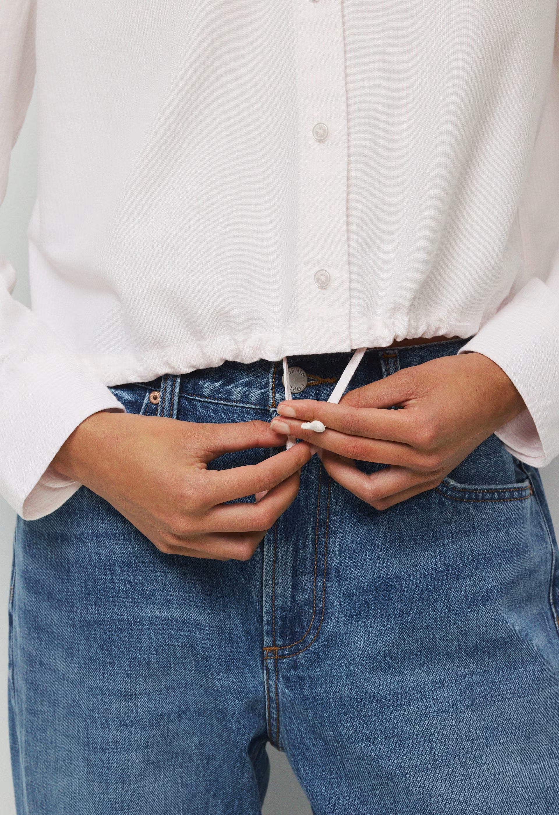 Novella Oxford Shirt - WHITE/MAGNOLIA