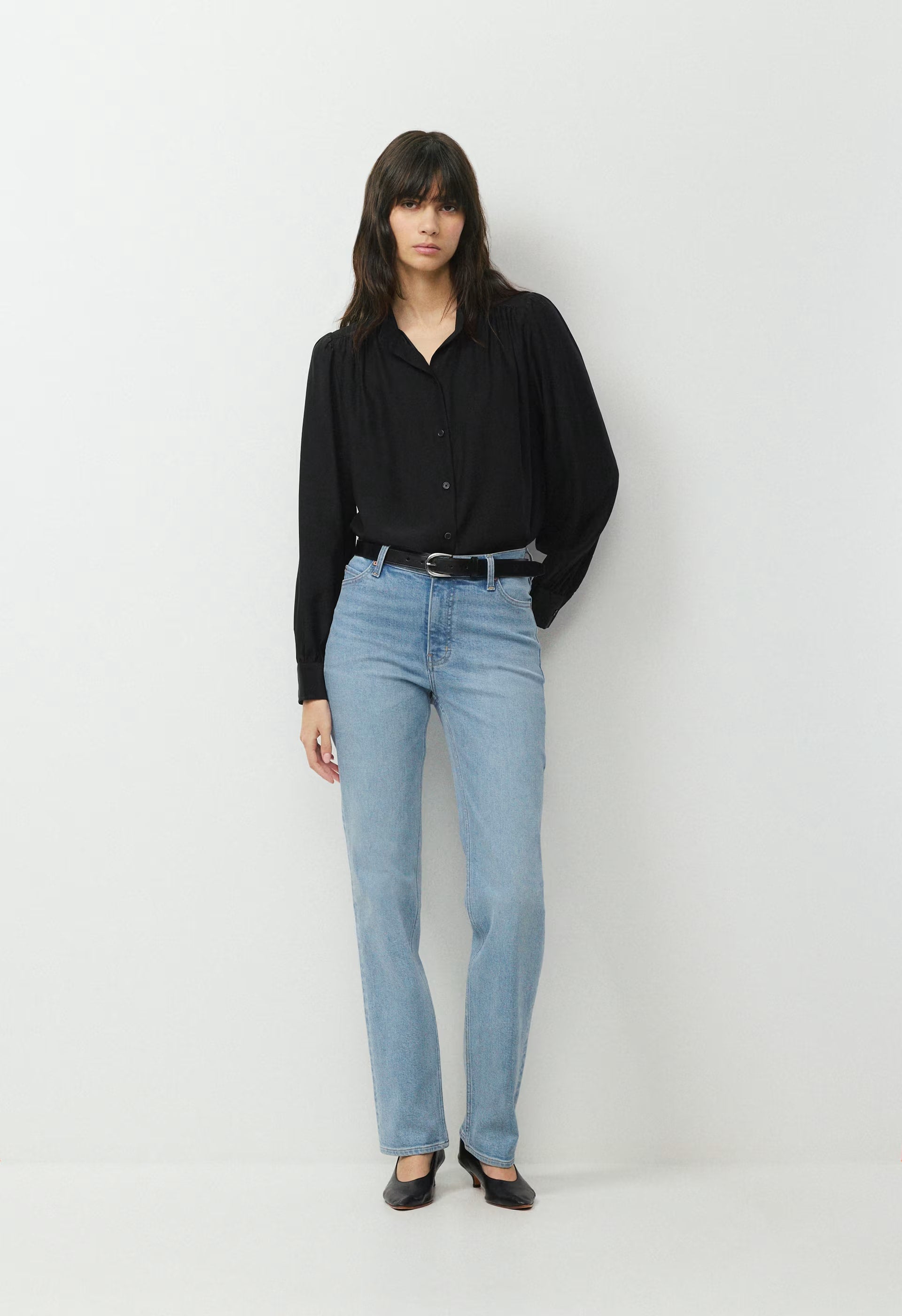 Delphine Silk Blouse - BLACK