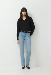 Delphine Silk Blouse - BLACK