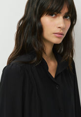 Delphine Silk Blouse - BLACK