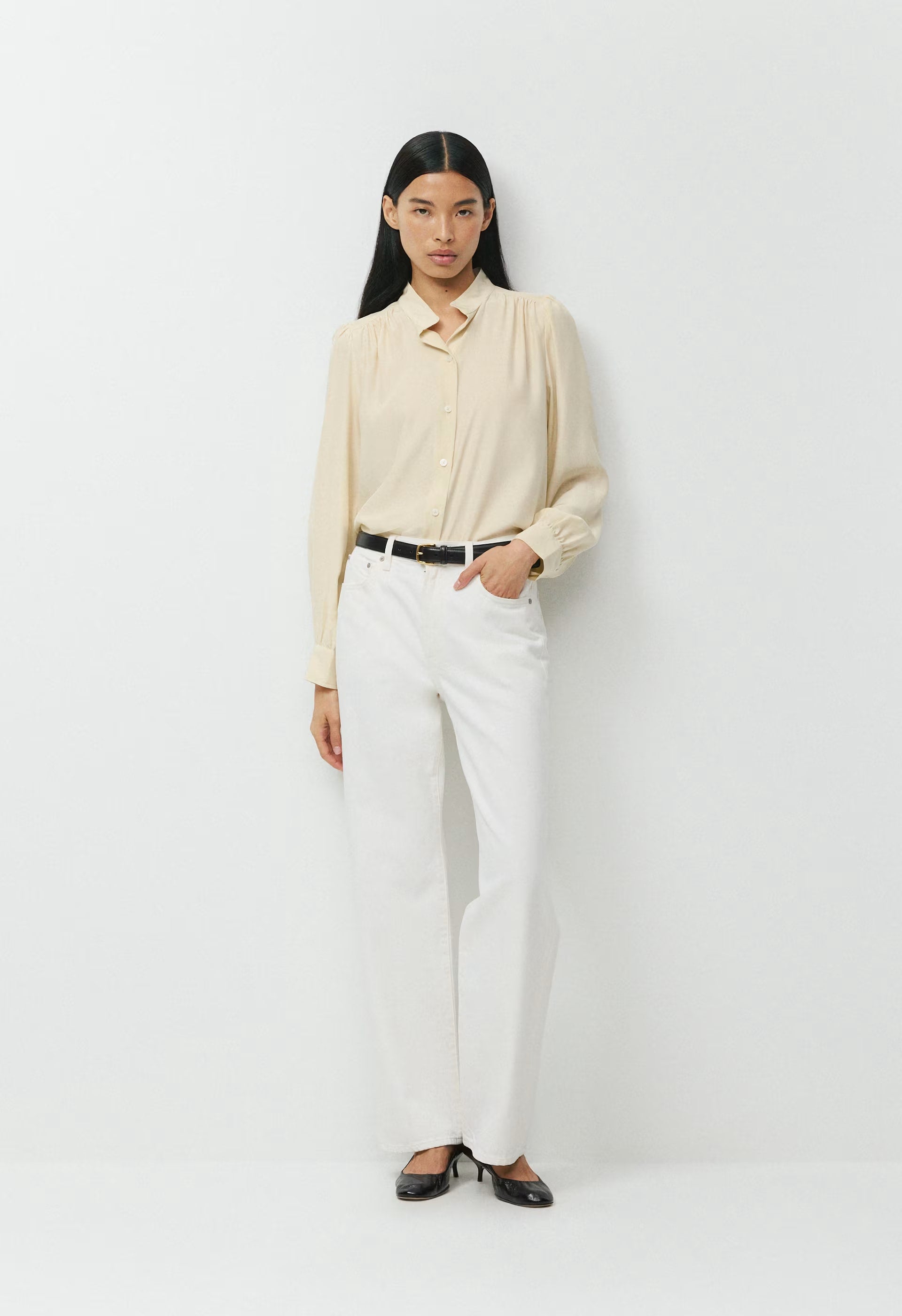 Delphine Silk Blouse - SEASIDE CREAM