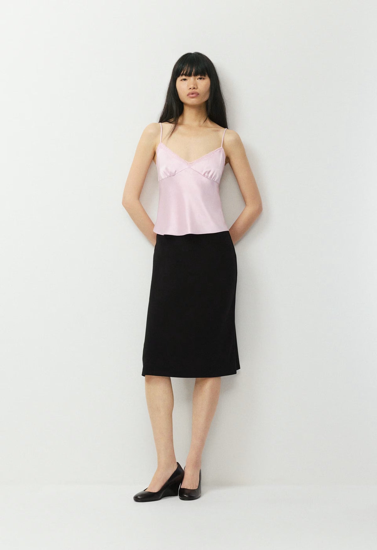 Rosalind Satin Camisole - MAGNOLIA