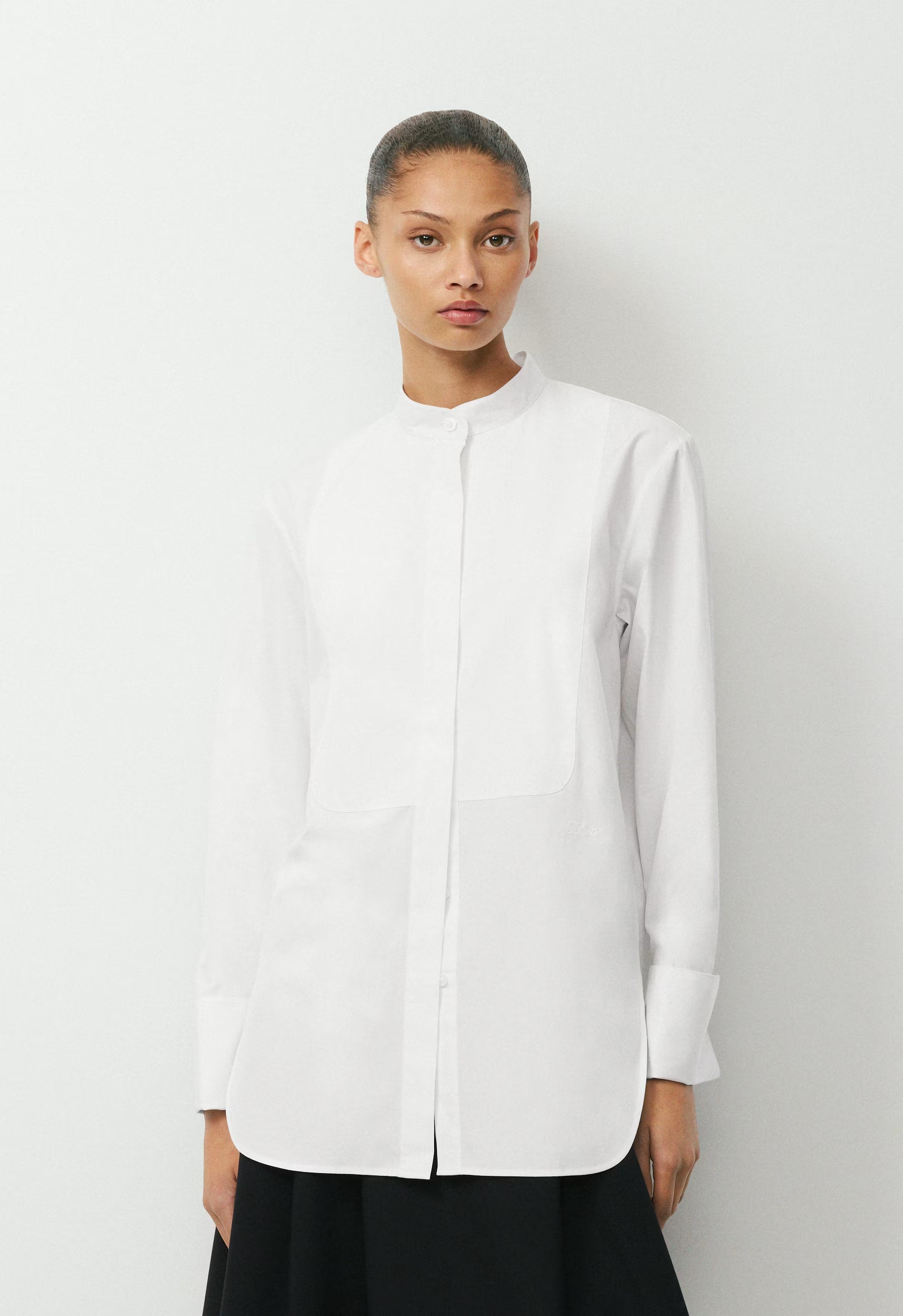 District Poplin Shirt - WHITE