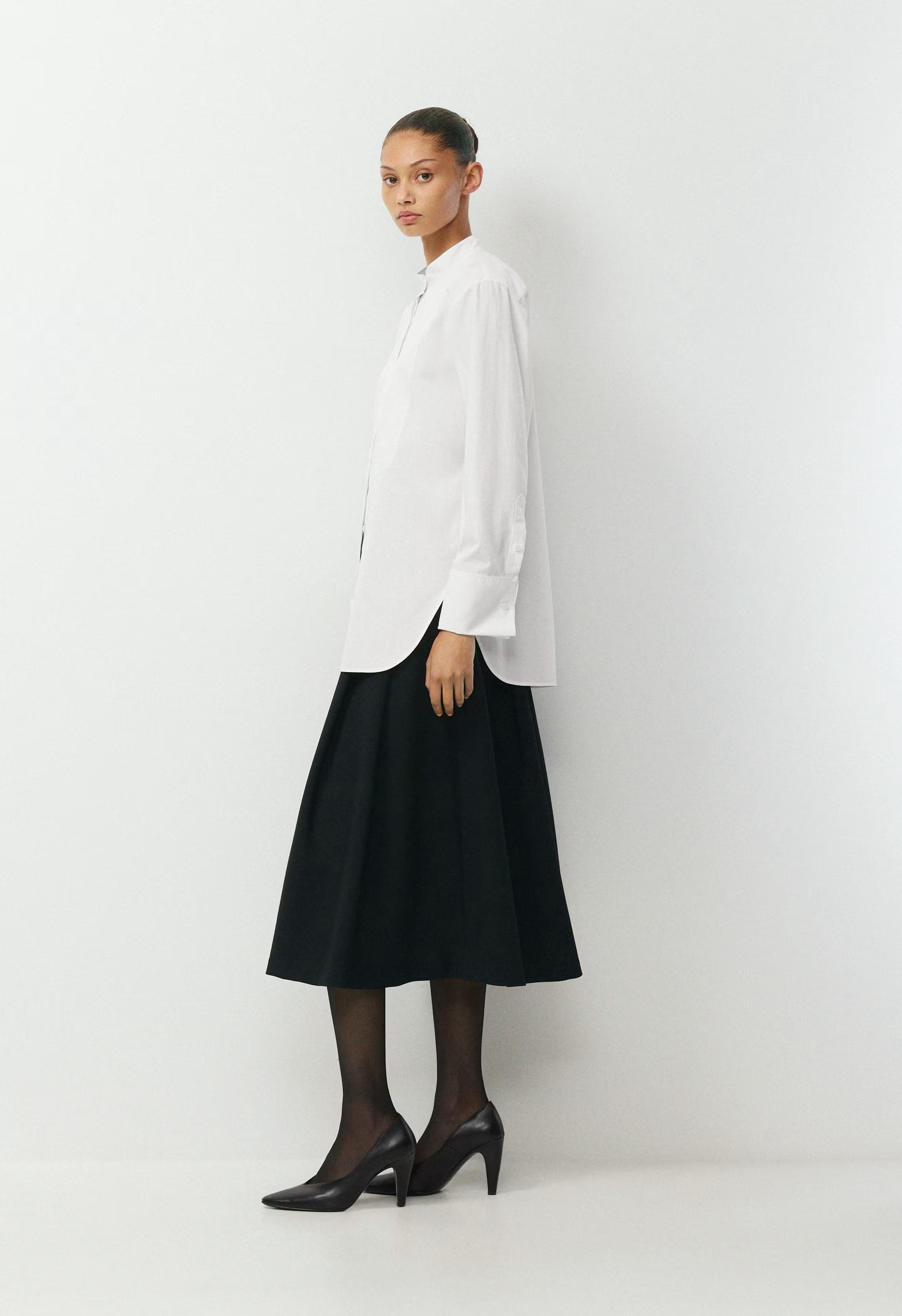 District Poplin Shirt - WHITE
