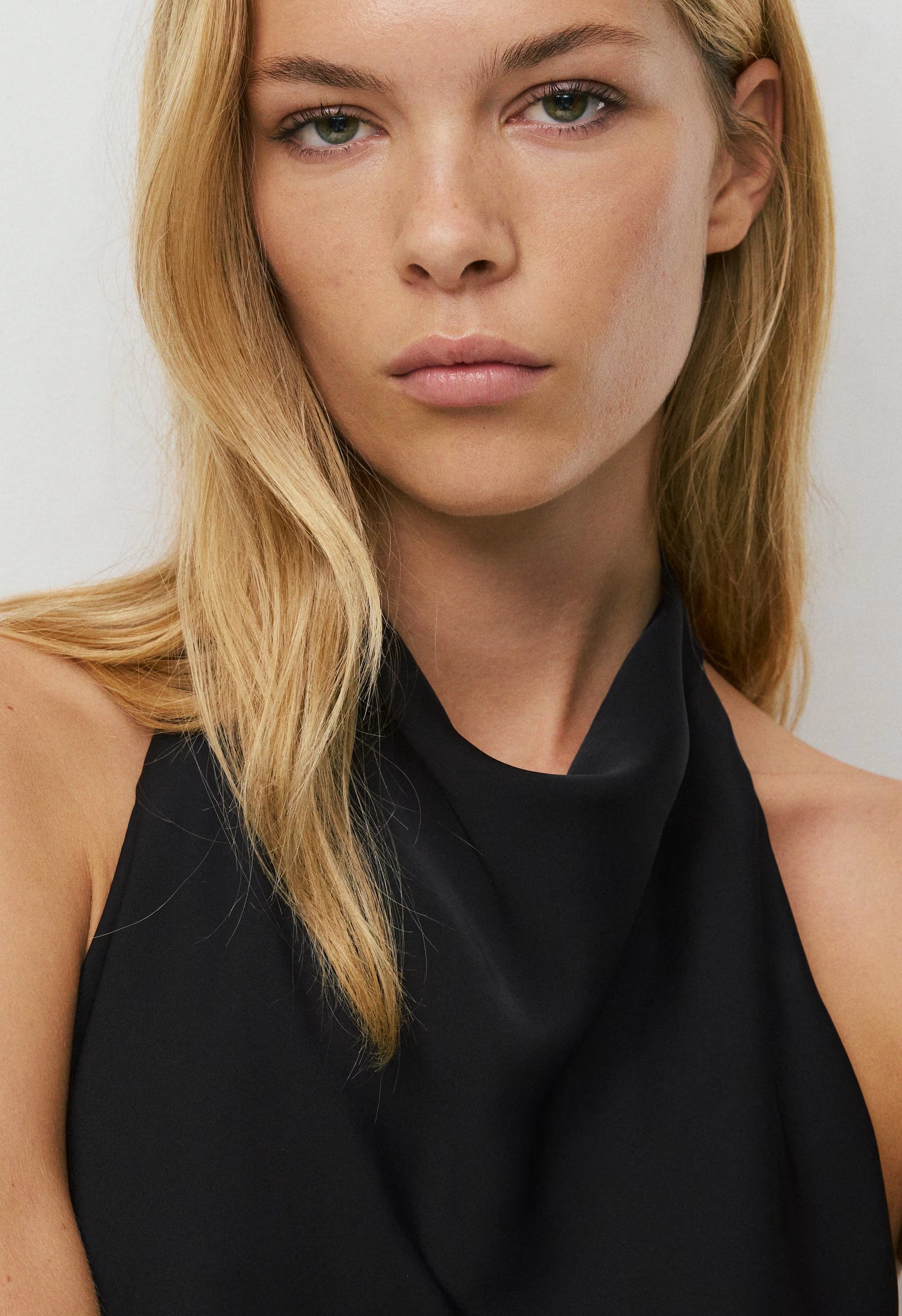 Audience Satin Halter Top - BLACK