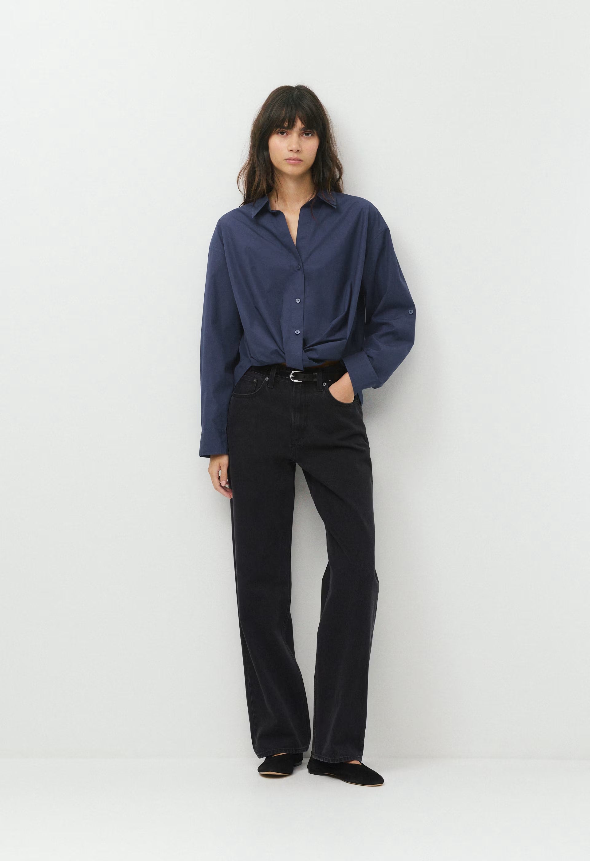 Portofino Poplin Shirt - HARBOUR NAVY