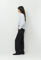 Portofino Poplin Shirt - CRMN STRP DEW BL/WHT
