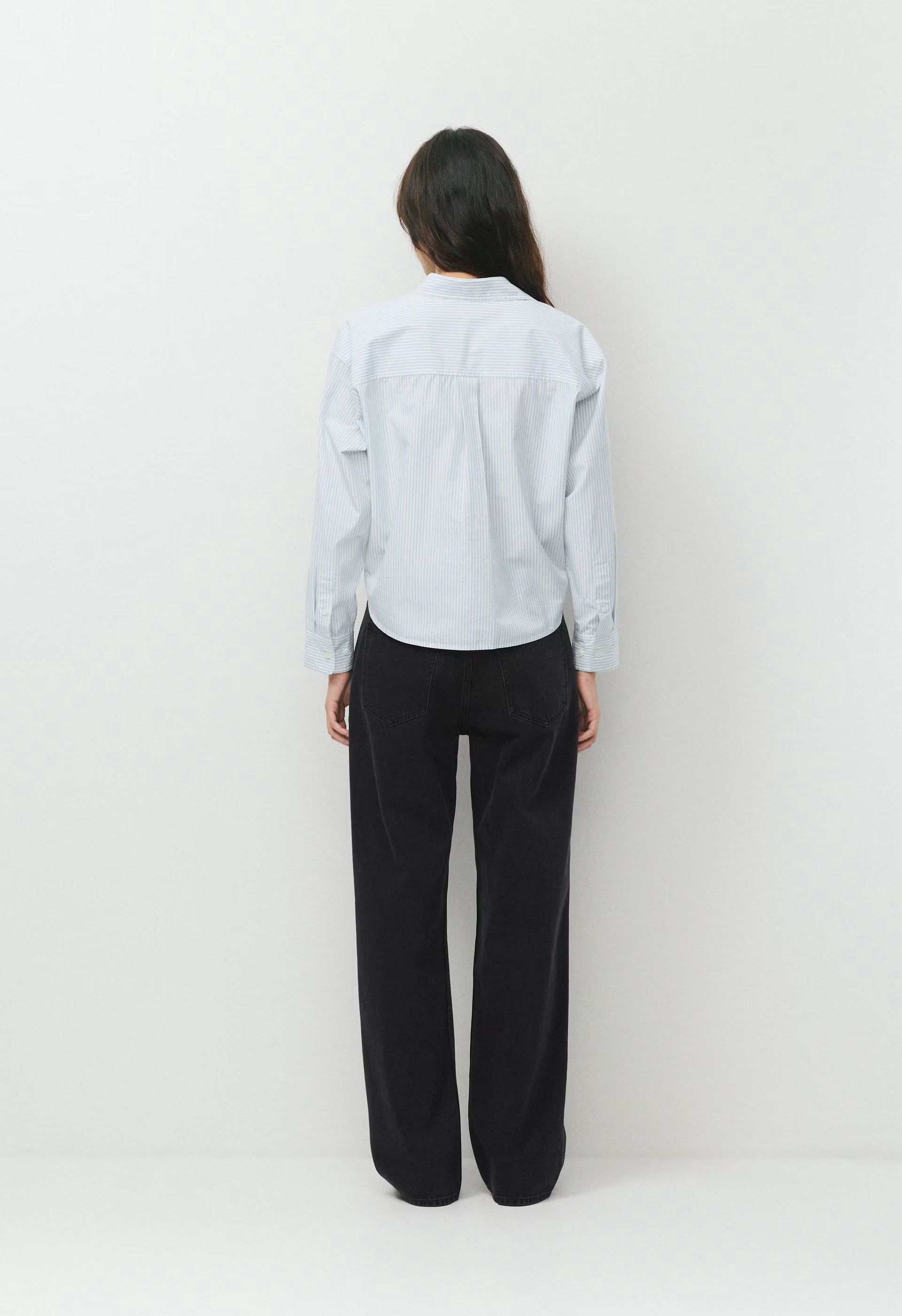 Portofino Poplin Shirt - CRMN STRP DEW BL/WHT