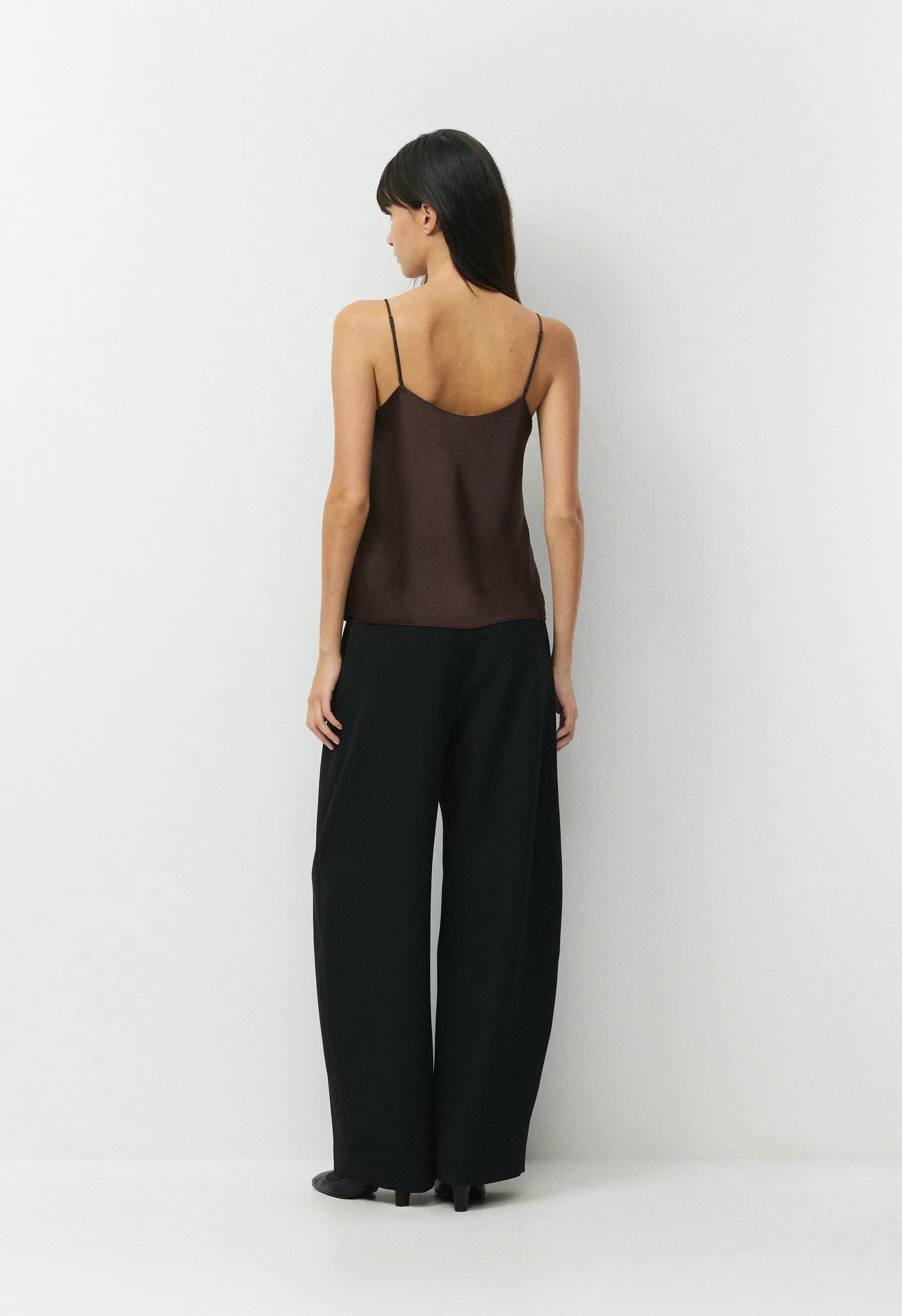 Pronto Satin Camisole - RICH MOCHA BROWN