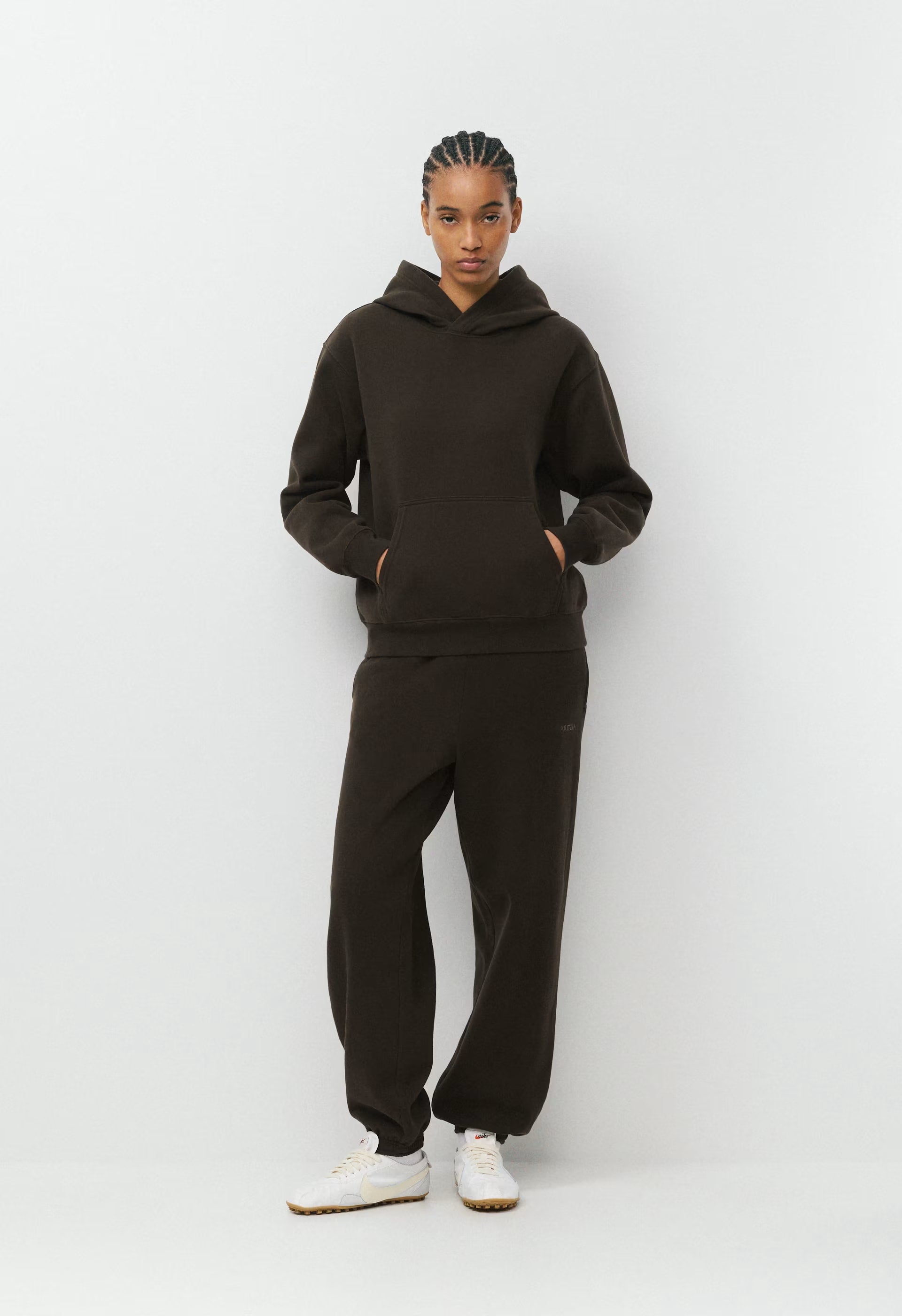 Cozy Sweatfleece Perfect Hoodie - CACAO NIB BROWN