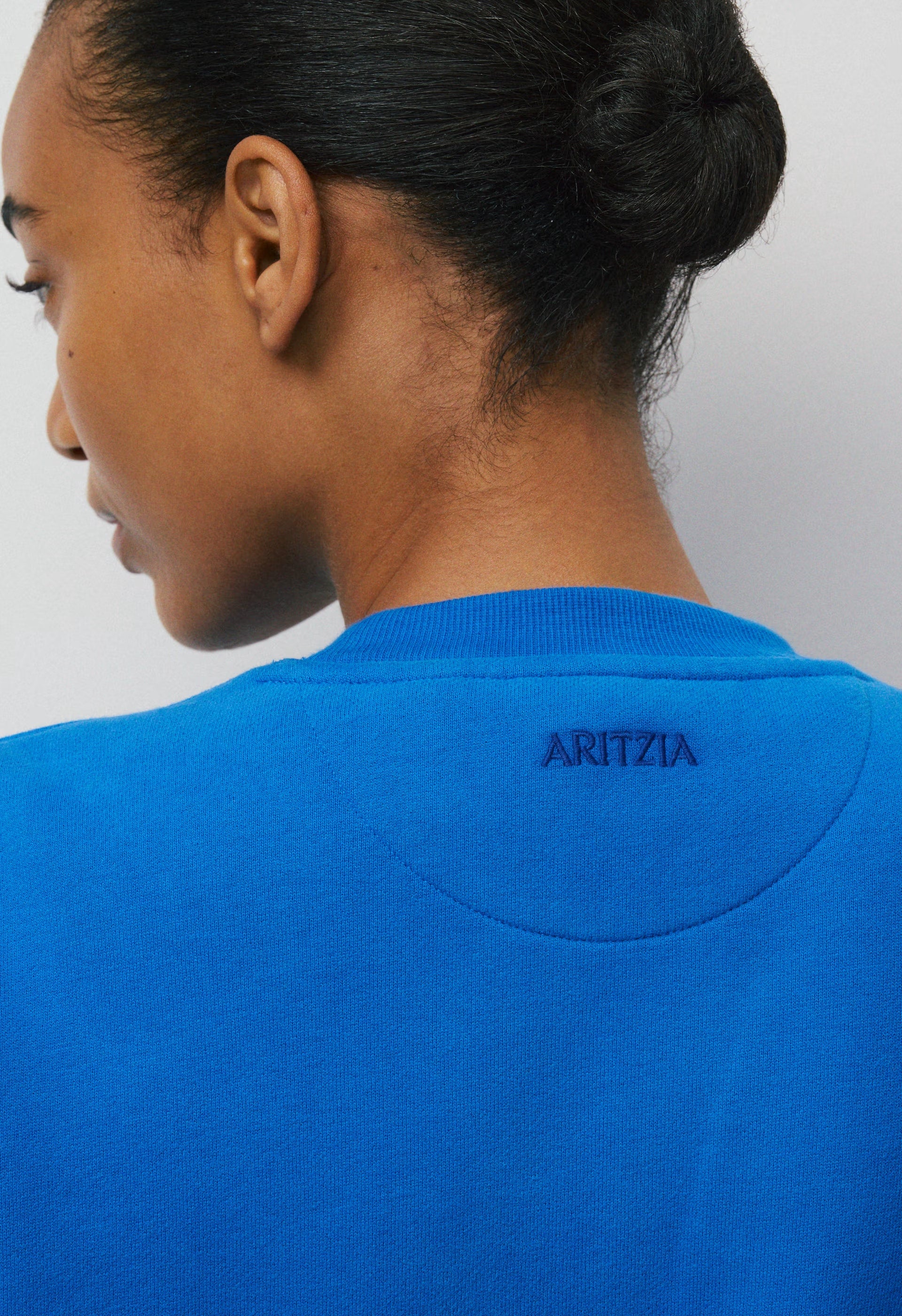 Cozy Sweatfleece Perfect Crew Sweatshirt - LAZULI BLUE