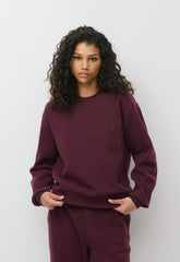 Cozy Sweatfleece Perfect Crew Sweatshirt - GALA PLUM