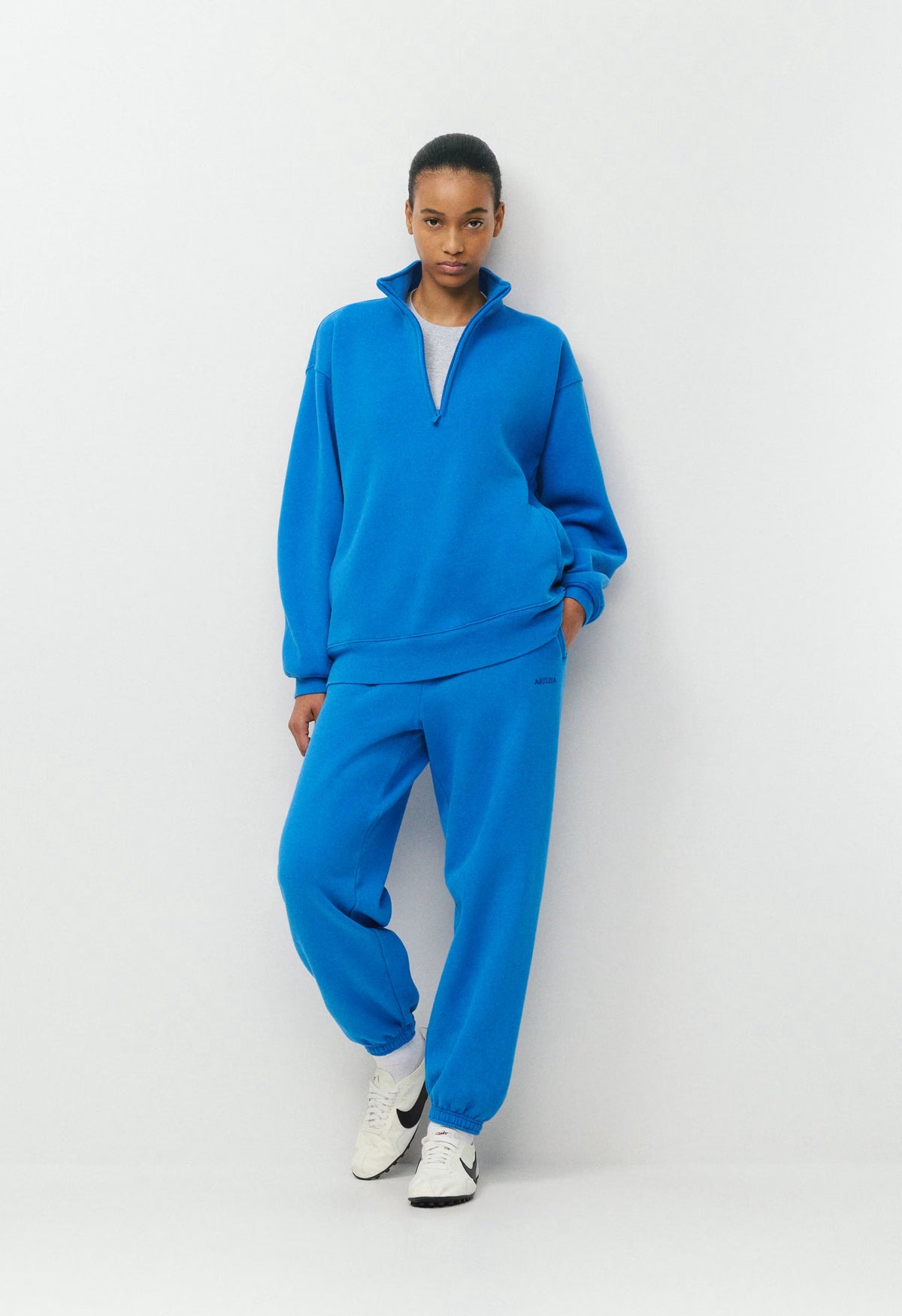 Cozy Sweatfleece Boyfriend 1/2 Zip - LAZULI BLUE