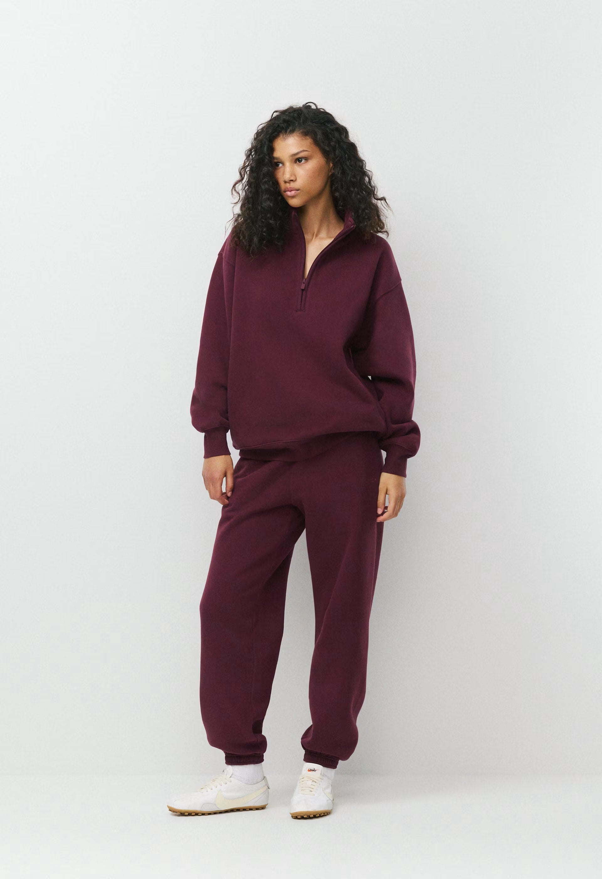 Cozy Sweatfleece Boyfriend 1/2 Zip - GALA PLUM